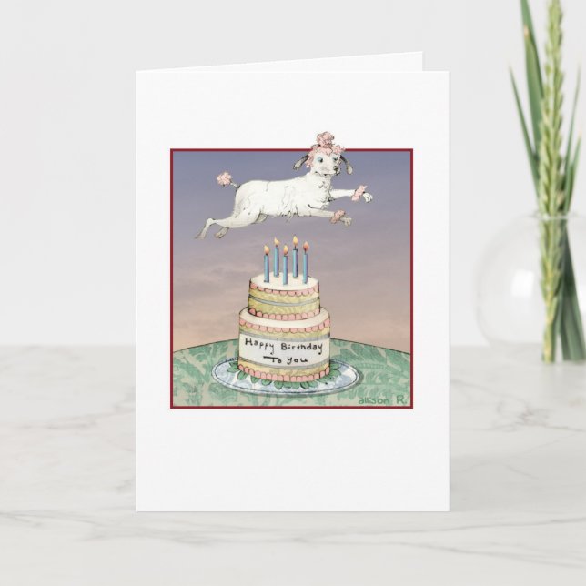 Happy Birthday Poodle Card (Front)