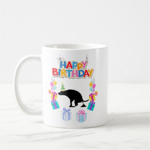 Happy Birthday Pooping Dog Coffee Mug