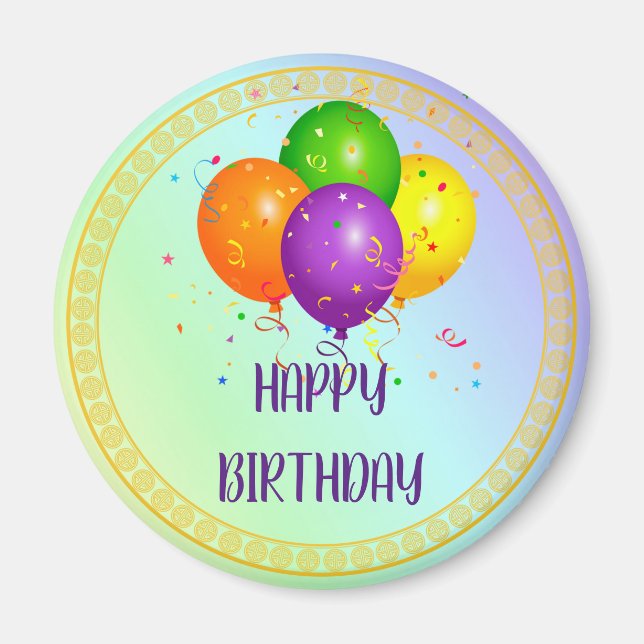 Happy Birthday, popular design, Magnet (Front)