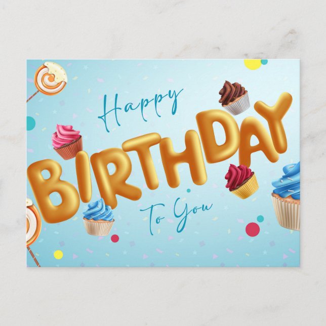 Happy Birthday Postcard (Front)