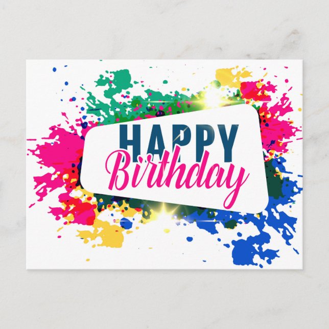 Happy Birthday Postcard (Front)