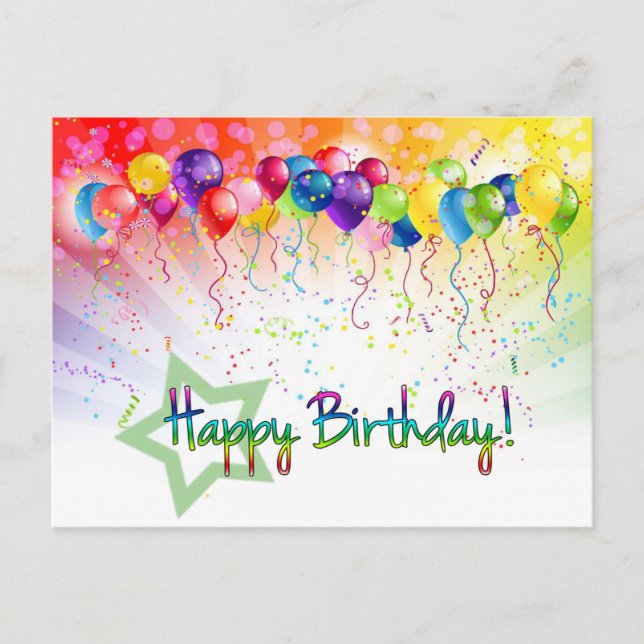happy birthday postcard (Front)