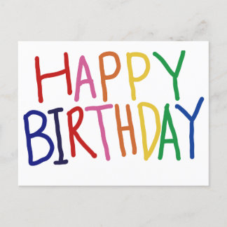 Happy Birthday postcard