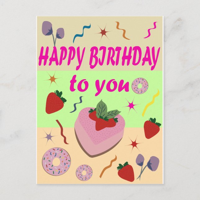 Happy Birthday Postcard (Front)