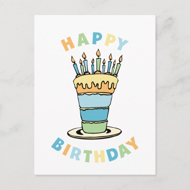 Happy Birthday Postcard (Front)