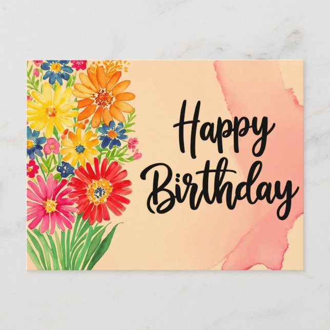 Happy Birthday Postcard (Front)