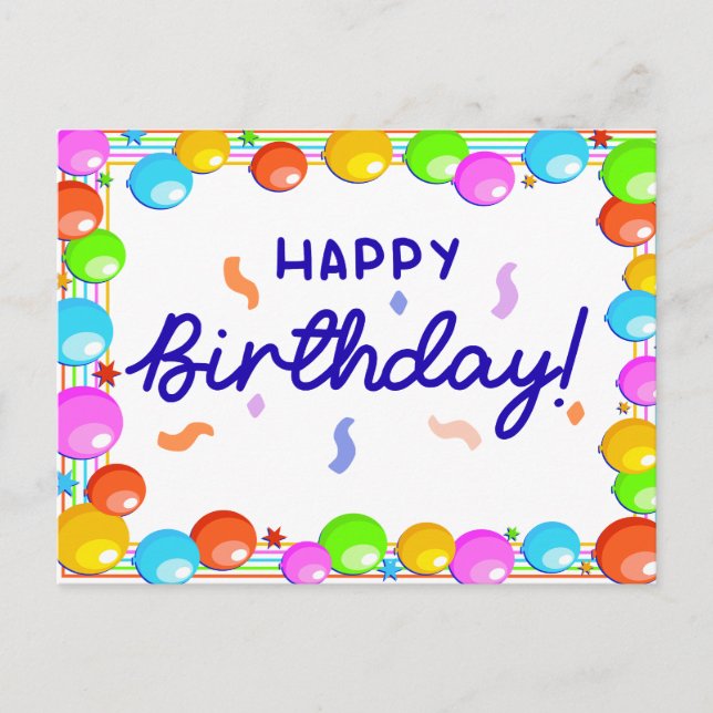 happy birthday postcard (Front)
