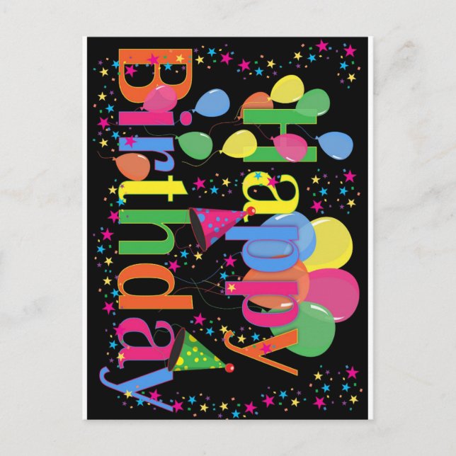 Happy Birthday  Postcard (Front)