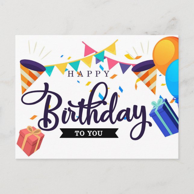 Happy Birthday Postcard (Front)