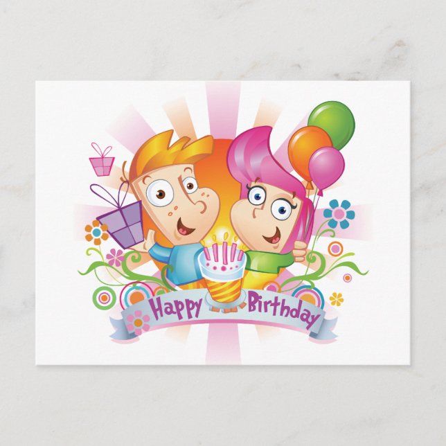 Happy Birthday Postcard (Front)