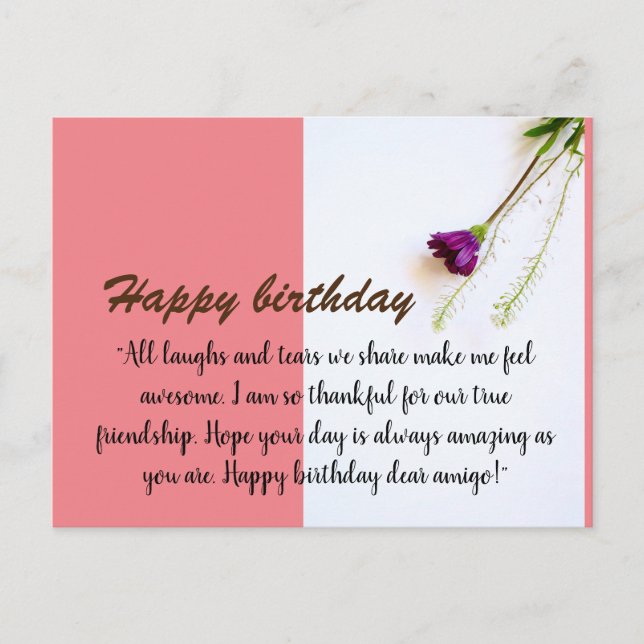 Happy birthday postcard (Front)