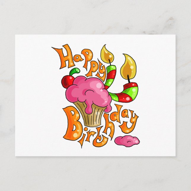 Happy birthday postcard (Front)