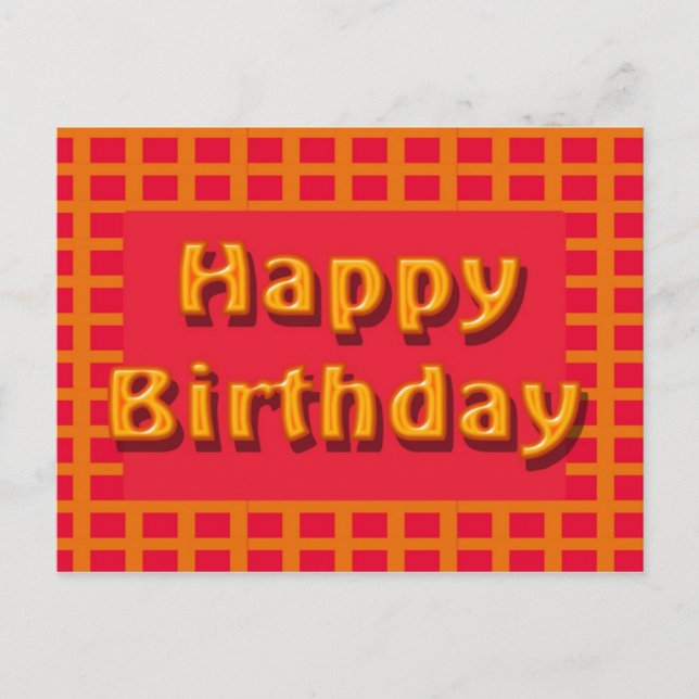 happy birthday postcard (Front)