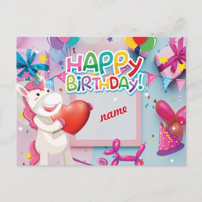 happy birthday postcard (Front)