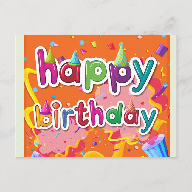 Happy Birthday Postcard (Front)