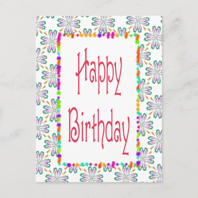 Happy Birthday Postcard (Front)