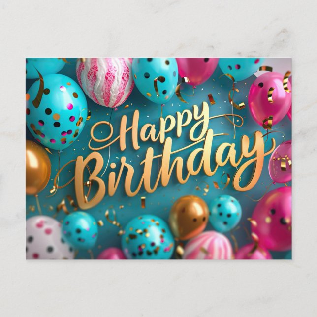 Happy Birthday Postcard (Front)