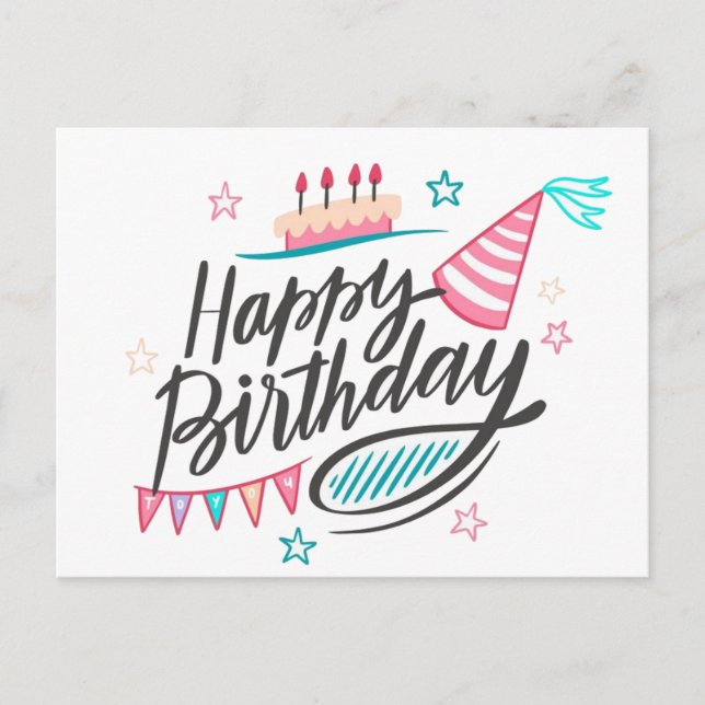 Happy Birthday Postcard (Front)