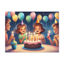 Happy birthday postcard for your baby girl