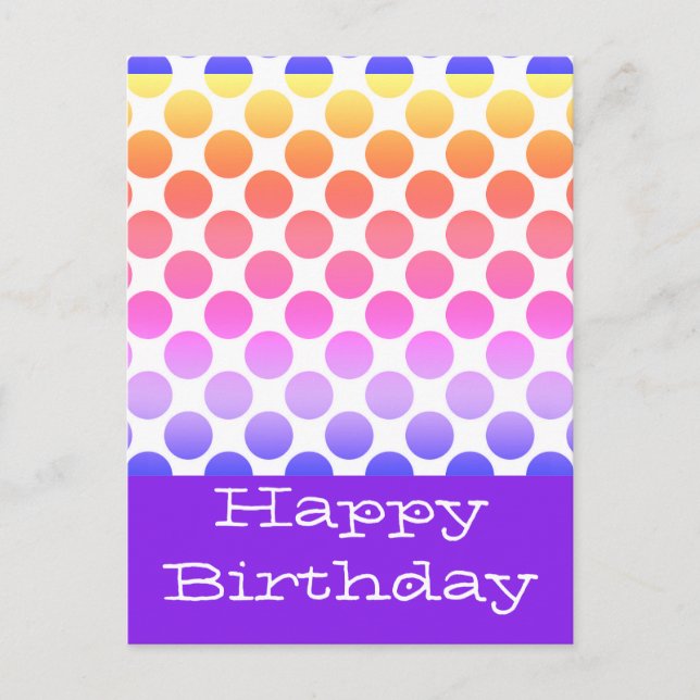 Happy birthday postcards (Front)