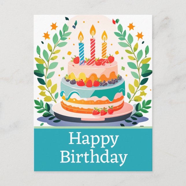 Happy birthday postcards (Front)