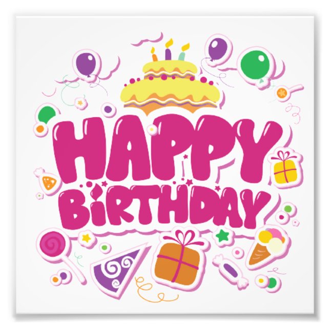 Happy Birthday Poster (Front)