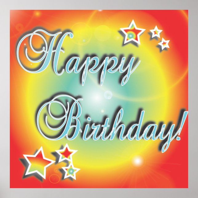 Happy Birthday Poster (Front)