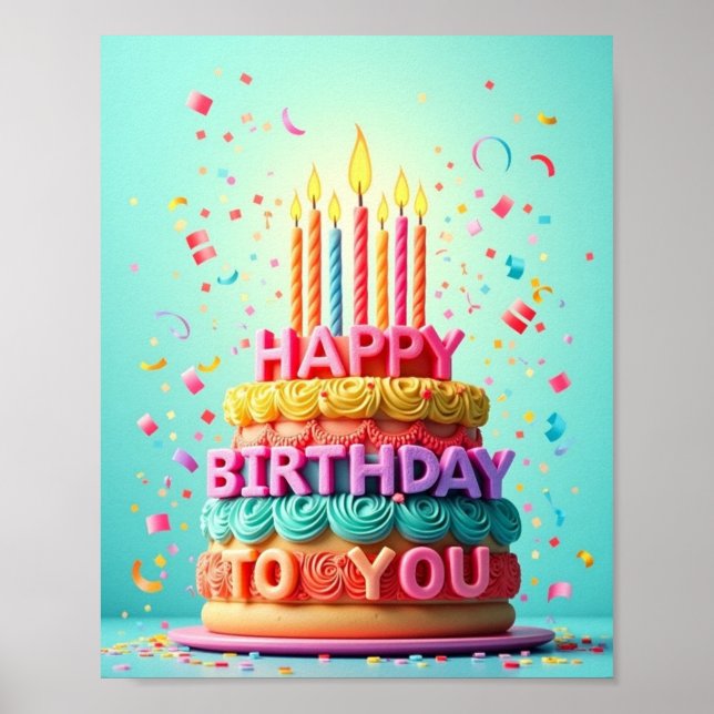 Happy Birthday Poster (Front)