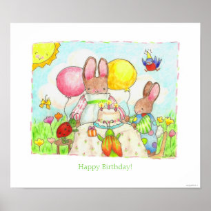 Happy Birthday poster/print Poster