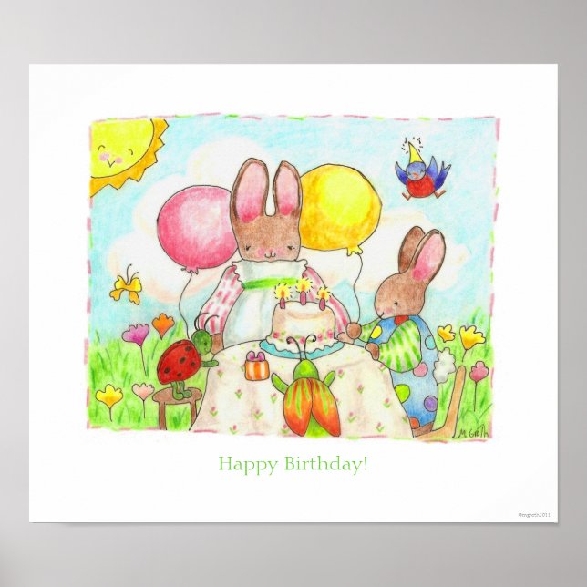 Happy Birthday poster/print Poster (Front)