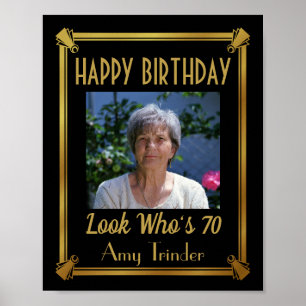 Happy Birthday poster with your photo