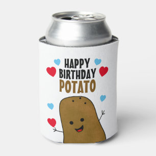 Happy Birthday Potato Can Cooler