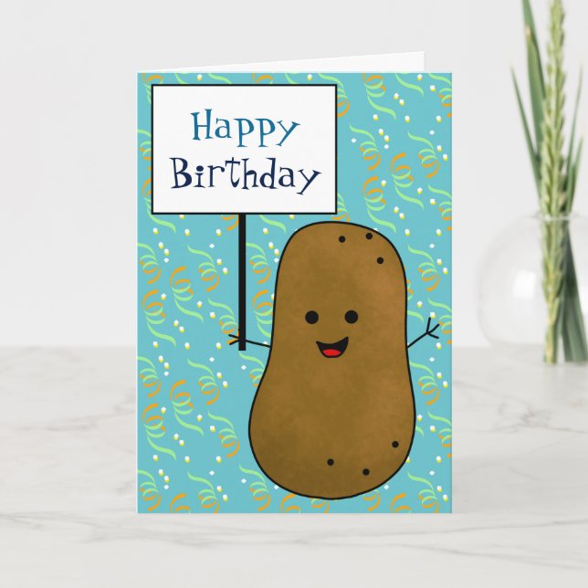 Happy Birthday Potato Card (Front)