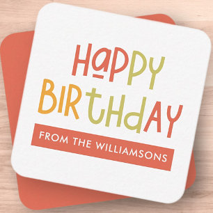 Happy Birthday Preppy Playful Fun Family Greeting Card