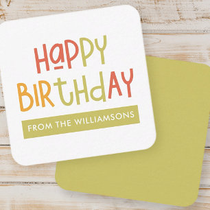 Happy Birthday Preppy Playful Fun Family Greeting Card