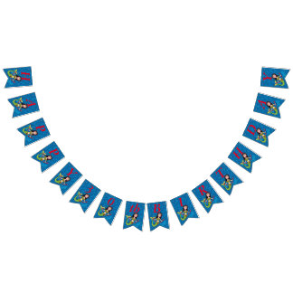 Happy Birthday Pretty Mermaid String of Red Hearts Bunting