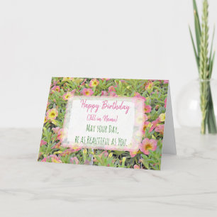 Happy Birthday Pretty Personalised Card