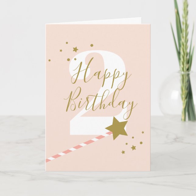 Happy birthday princess birthday card age 2 (Front)