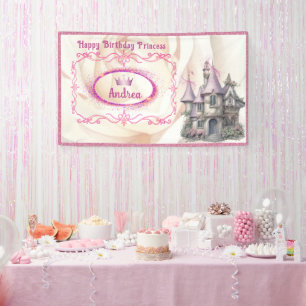 Happy Birthday Princess & Fairy Tale Party Banner