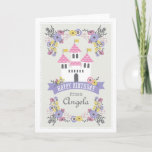 Happy Birthday Princess Greeting Card<br><div class="desc">Elegant birthday card design that can be customized with the name of your little princess!</div>
