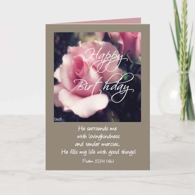 happy birthday psalm 103:4 card (Front)