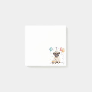 Happy Birthday Pug Dog Post-it Notes