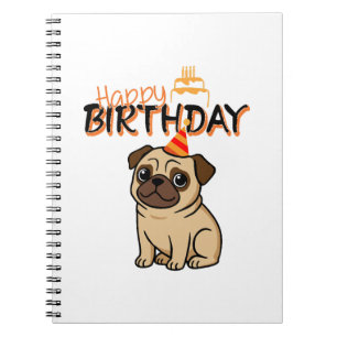 HAPPY BIRTHDAY PUG NOTEBOOK