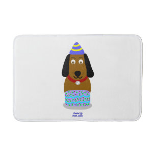 Happy Birthday Pup Medium Bath Mat