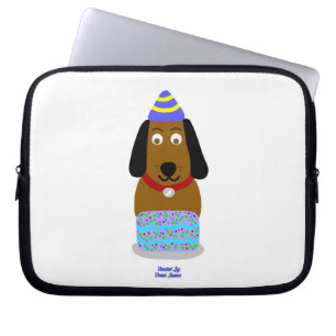 Happy Birthday Pup Neoprene Laptop Sleeve