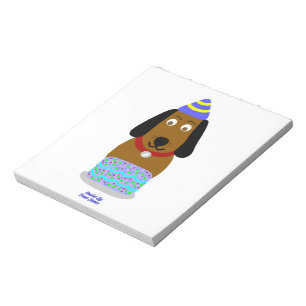 Happy Birthday Pup Notepad (14 cm x 15.2 cm)