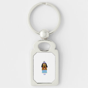 Happy Birthday Pup Rectangle Metal Keychain