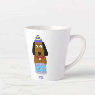 Happy Birthday Pup Small Latte Mug