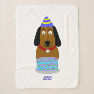 Happy Birthday Pup Small Sherpa Blanket