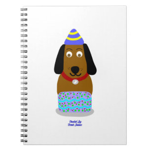 Happy Birthday Pup Spiral Photo Notebook
